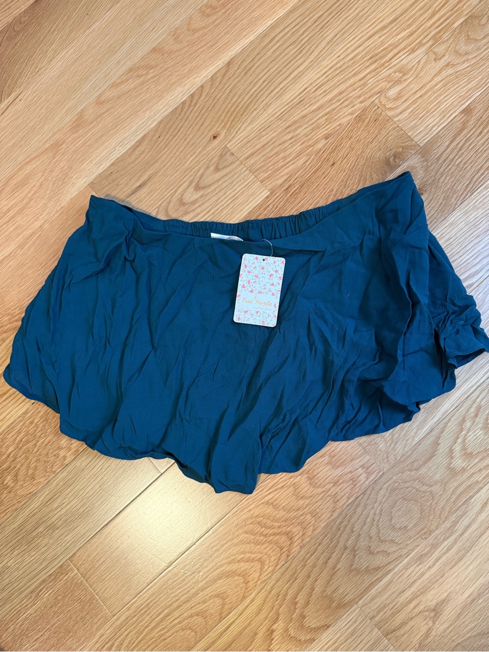 Free People Deep Teal Flowing Skater Skirt